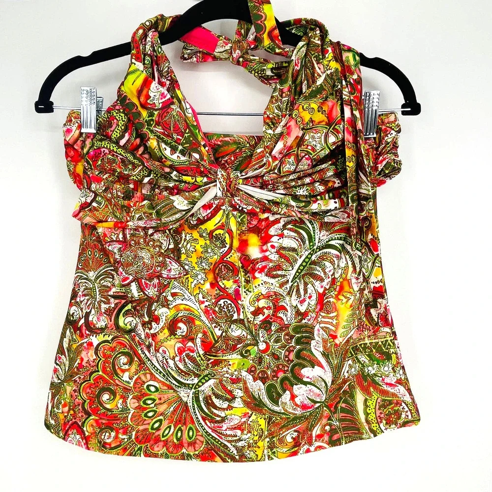 Becca Paisley Tankini and Bottom Size M NWOT